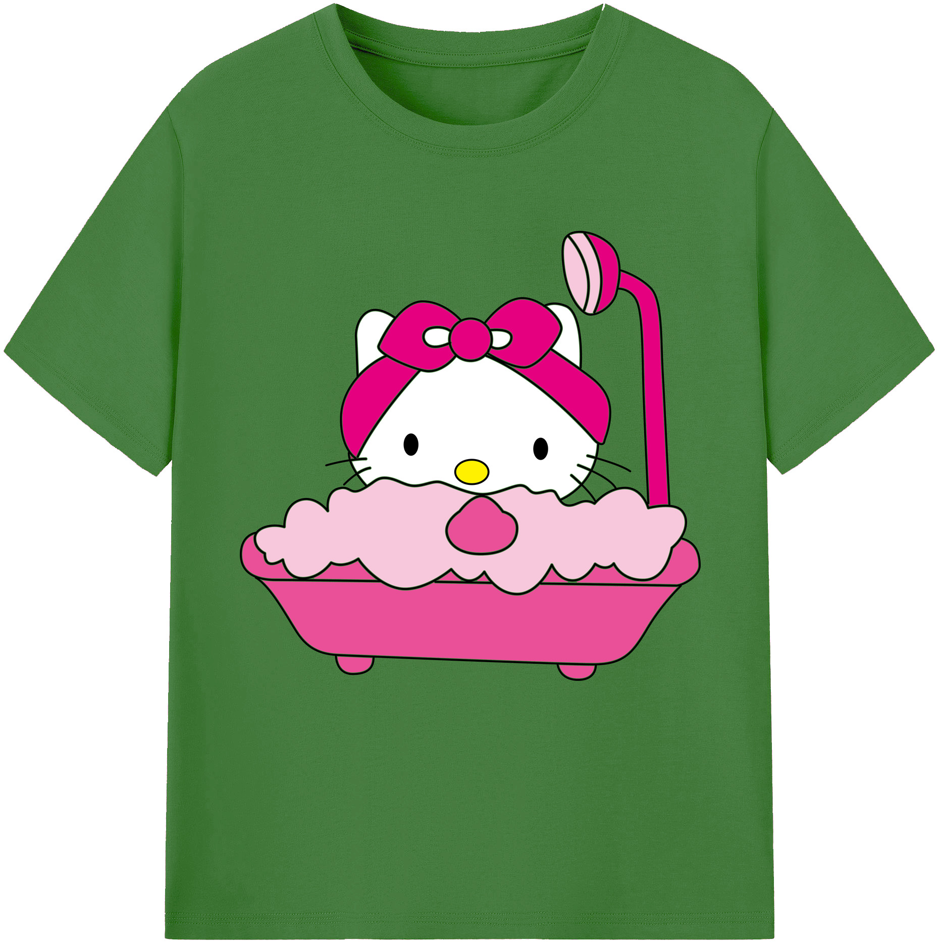 （画像用） Hello Kitty ハローキティ レディースカジュアルプリントTシャツ（綿100％）